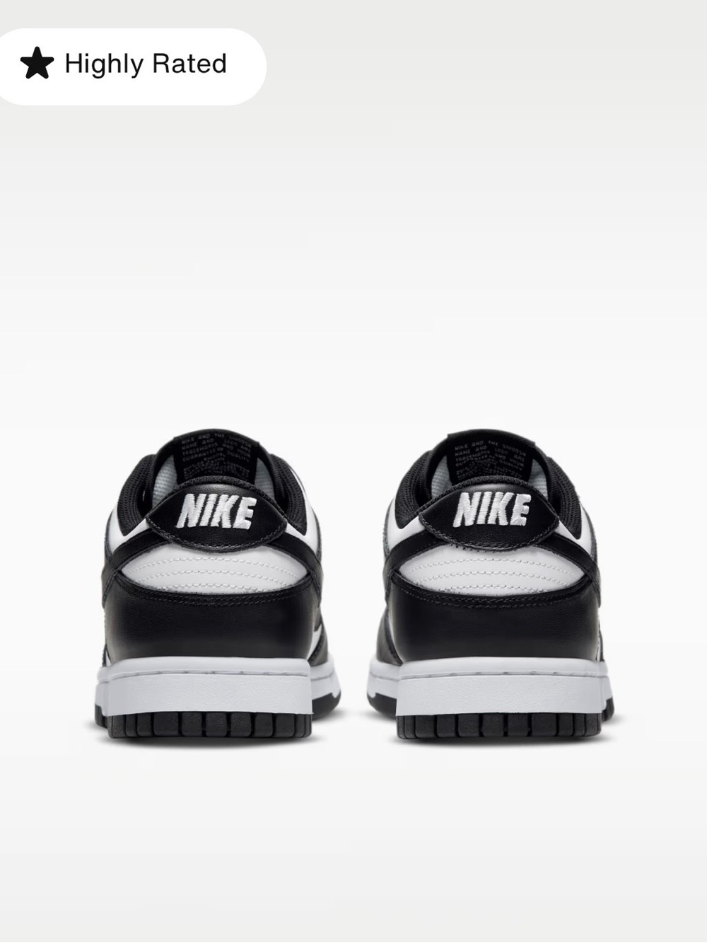 Nike Black and White Low-Top Sneakers - Picture 6 of 7